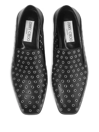 Jimmy Choo Square Toe Casual Shoes In Black