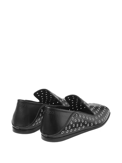 Jimmy Choo Square Toe Casual Shoes In Black