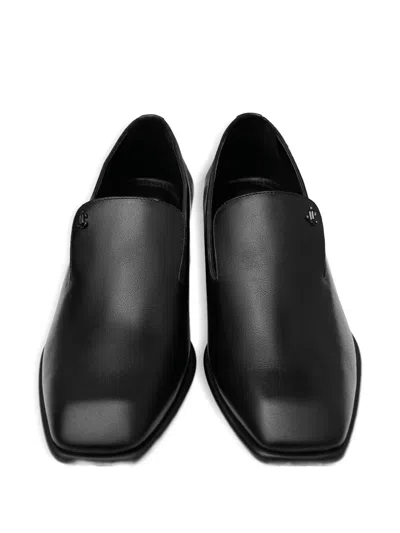 Jimmy Choo 45mm Eliot Leather Loafers In Black