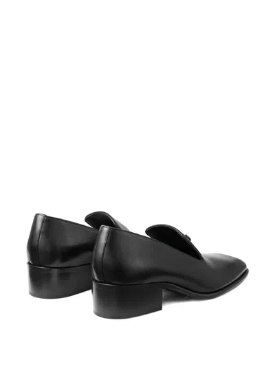 Jimmy Choo 45mm Eliot Leather Loafers In Black
