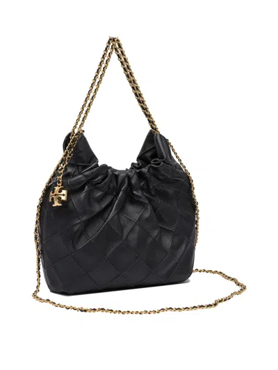 Tory Burch Mini Fleming Hobo Leather Shoulder Bag