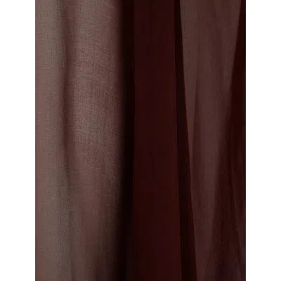 Raquel Diniz Flowing Silk Cape A-line Hem In Brown