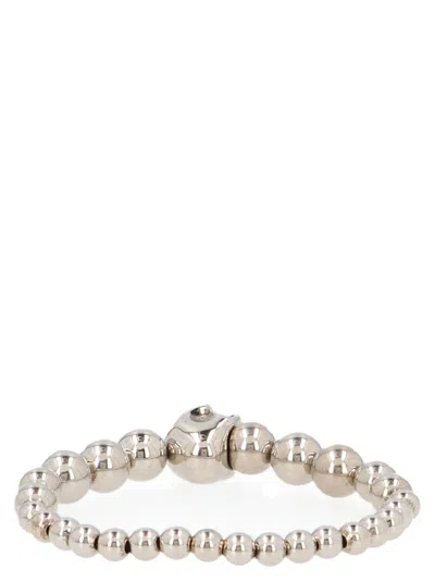 Alexander Mcqueen Skull Jewelry Silver In Neutral