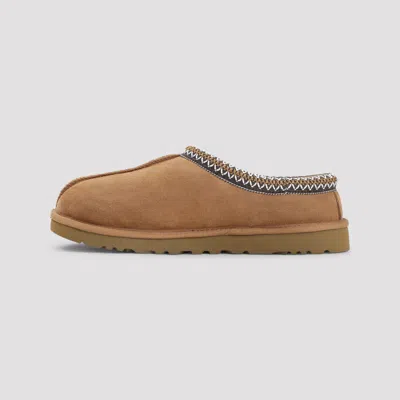 Ugg Soft Suede Slip-on Loafers With Zigzag Stitch Detail In Brown