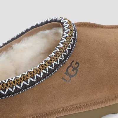 Ugg Soft Suede Slip-on Loafers With Zigzag Stitch Detail In Brown