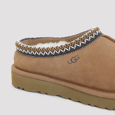 Ugg Chestnut Brown Suede Leather Tasman Ii Slippers In Brown