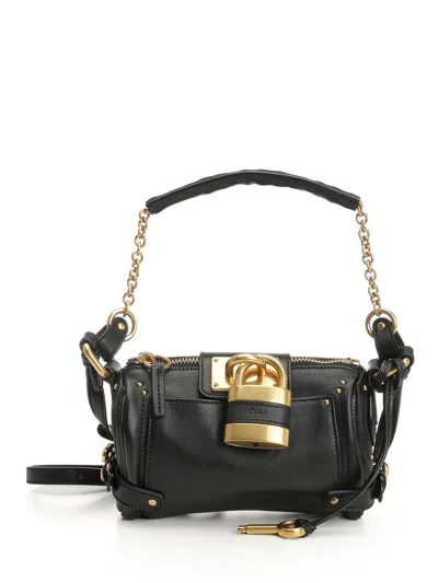 Chloé Black Leather Small Paddington Shoulder Bag