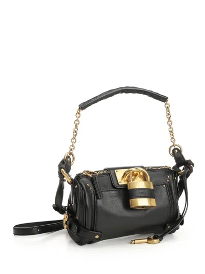 Chloé Black Leather Small Paddington Shoulder Bag