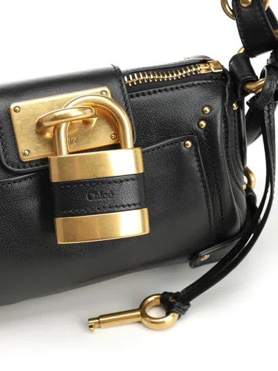 Chloé Black Leather Small Paddington Shoulder Bag