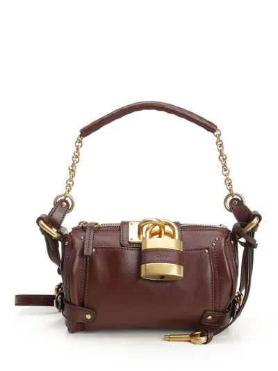 Chloé Crafty Brown Small Paddington Chain Bag In Brown