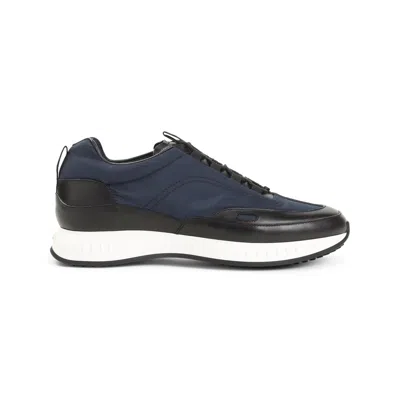 John Lobb Stylish Sneakers With Contrast Sole And Pull Tab In Blue