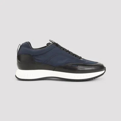 John Lobb Stylish Sneakers With Contrast Sole And Pull Tab In Blue