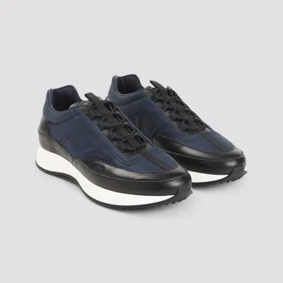 John Lobb Stylish Sneakers With Contrast Sole And Pull Tab In Blue