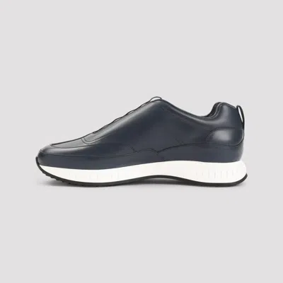 John Lobb Stylish Sneakers With Contrast Sole And Pull Tab In Blue