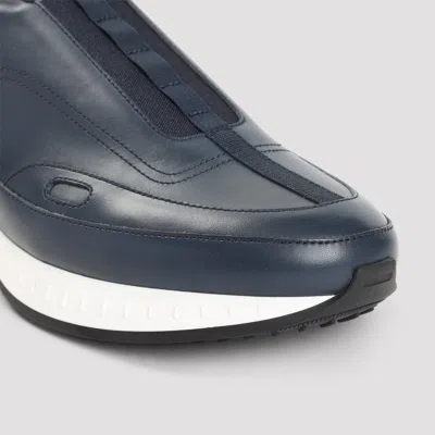 John Lobb Stylish Sneakers With Contrast Sole And Pull Tab In Blue