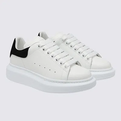 Alexander Mcqueen Crystal-embellished Leather Exaggerated-sole Sneakers In White