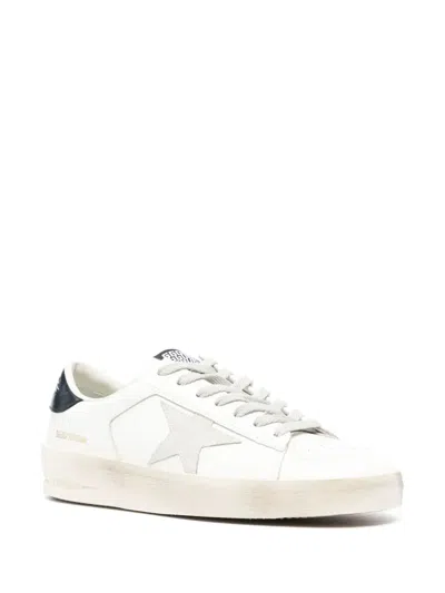 Golden Goose White Leather Stardan Sneakers In White