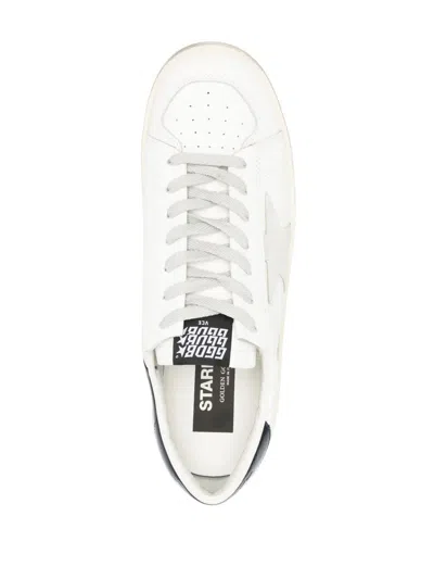 Golden Goose White Leather Stardan Sneakers In White