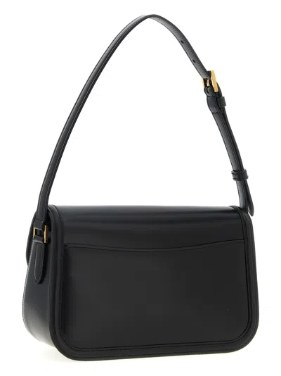 Saint Laurent Solferino Medium Bag In Box Leather In Black
