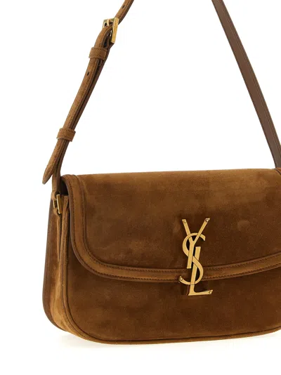 Saint Laurent Solferino Shoulder Bags Brown