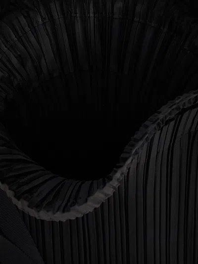 Issey Miyake Square Pleats Crossbody Bags Black