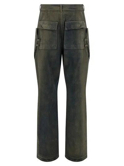 Rick Owens Stefan Cargo Jeans Gray In Brown