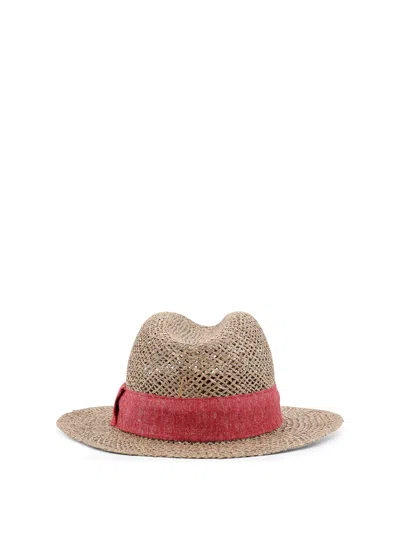 Kiton Ciro Paone Straw Hat In Brown
