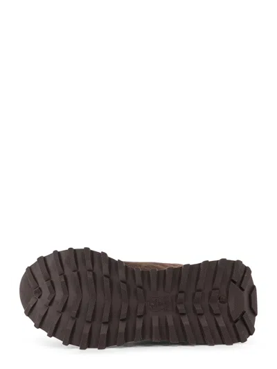 Brunello Cucinelli Women Suede Sneakers With Monili Detail On The Back In Brown