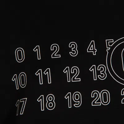 Mm6 Maison Margiela Knitwear Crew Neck Graphic Print Sweatshirt In Black