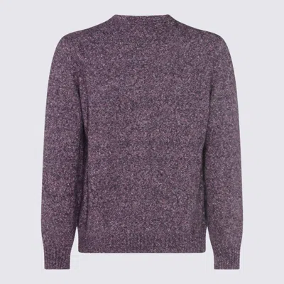 Brunello Cucinelli V-neck Long Sleeve Sweater With Ribbed Cuffs And Hem In Multi