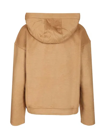 Weekend Max Mara Hoodie With Drawstring By Oscuri In Brown