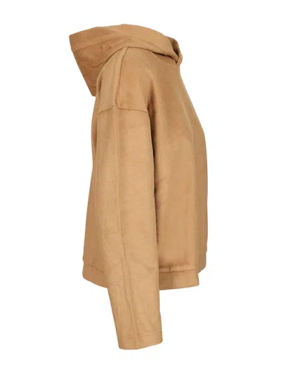 Weekend Max Mara Hoodie With Drawstring By Oscuri In Brown