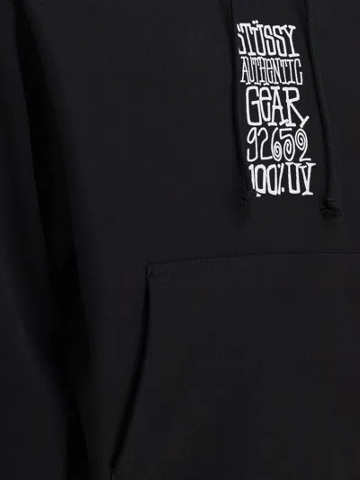 Stussy Cotton Blend Hoodie In Black