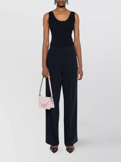 P.a.r.o.s.h Tailored Trousers With High Waist And Wide-leg Design In Black