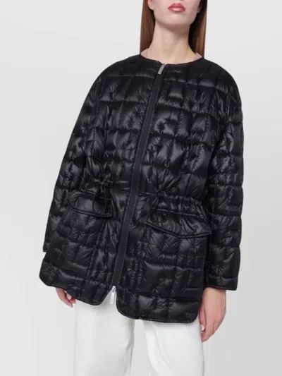Herno Quilted Ripstop Jacket Elastic Waist In Black