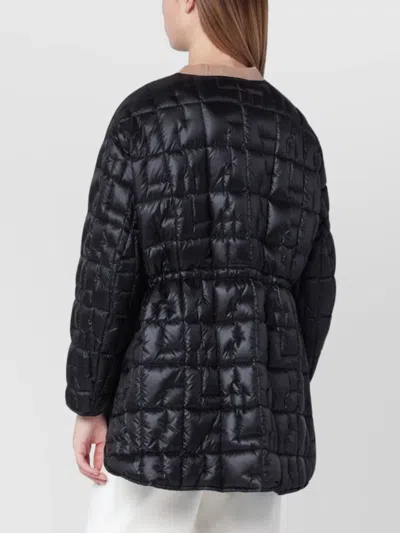 Herno Quilted Ripstop Jacket Elastic Waist In Black