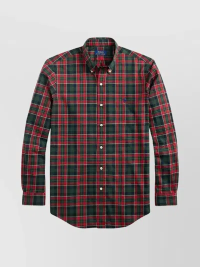 Polo Ralph Lauren Long Sleeve Checkered Sport Shirt In Red