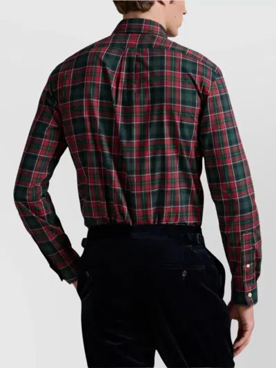 Polo Ralph Lauren Long Sleeve Checkered Sport Shirt In Red