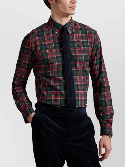 Polo Ralph Lauren Long Sleeve Checkered Sport Shirt In Red