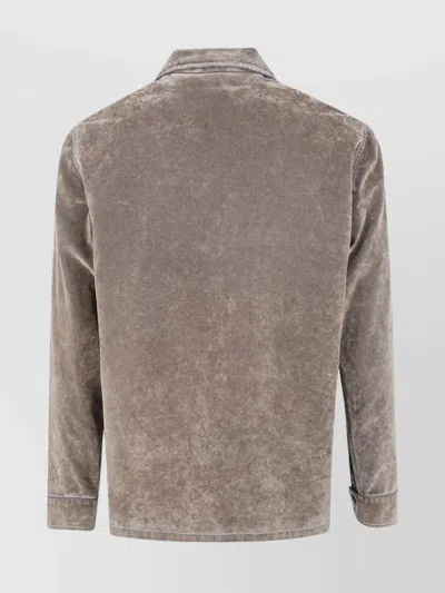 Aspesi Shirt With Front Flap Pockets In Brown