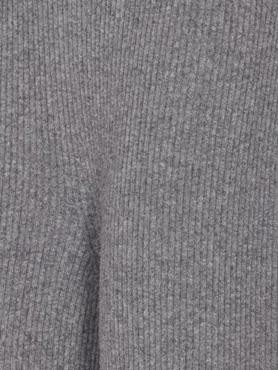 Gucci Womens Dusty Dark Grey Mc Ribbed Straight-leg Wool Knit Trousers In Gray