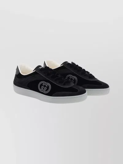 Gucci G75 Low Top Sneakers With Rubber Sole In Black