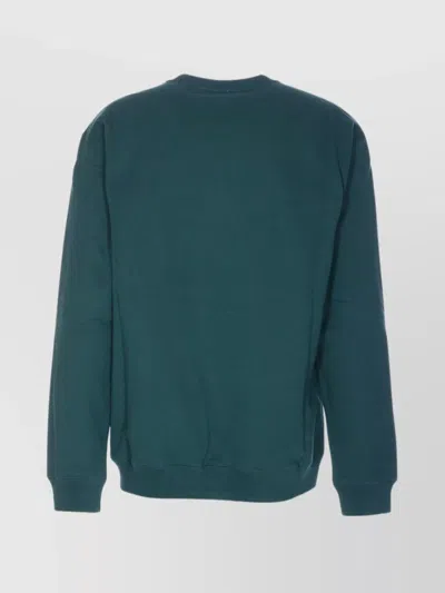 Gucci Long Sleeve Crewneck Sweatshirt With Ribbed Cuffs And Hem In Multi