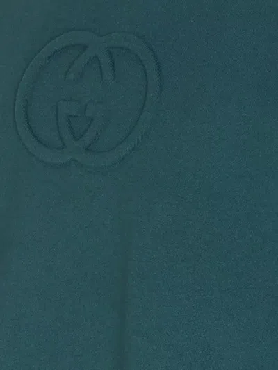 Gucci Long Sleeve Crewneck Sweatshirt With Ribbed Cuffs And Hem In Multi