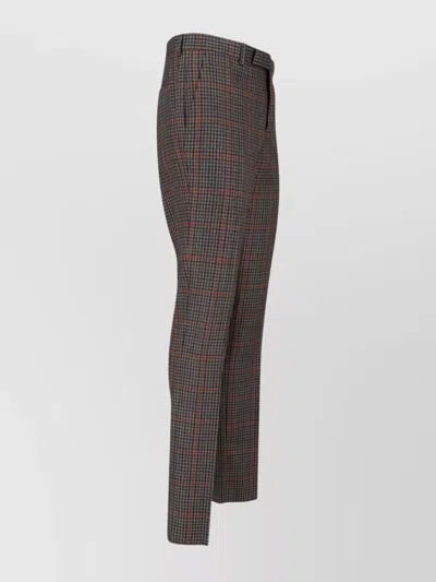Paul Smith Classic Straight-leg Trousers With Smooth Finish In Brown