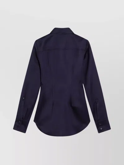 Sportmax Fitted Long Sleeve Collared Shirt In Multi