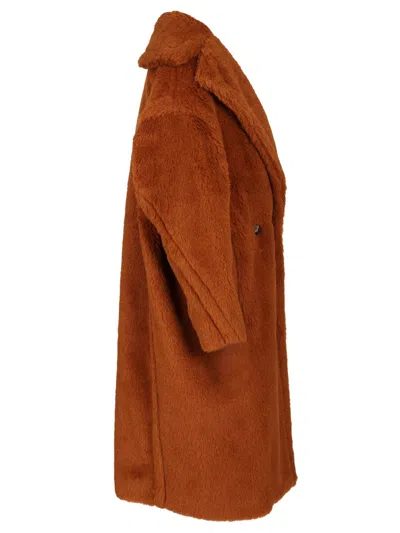 Max Mara Brown Tedgirl Teddy Bear Icon Coat Coat In Brown