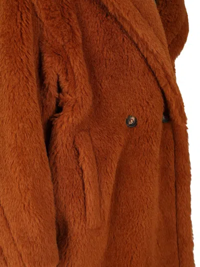 Max Mara Brown Tedgirl Teddy Bear Icon Coat Coat In Brown