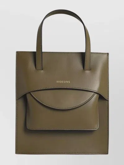 Hidesins Flap J Premiere Muchio-coloured Leather Bag In Green