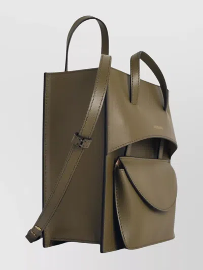 Hidesins Flap J Premiere Muchio-coloured Leather Bag In Green